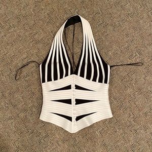 Cachè black and white top